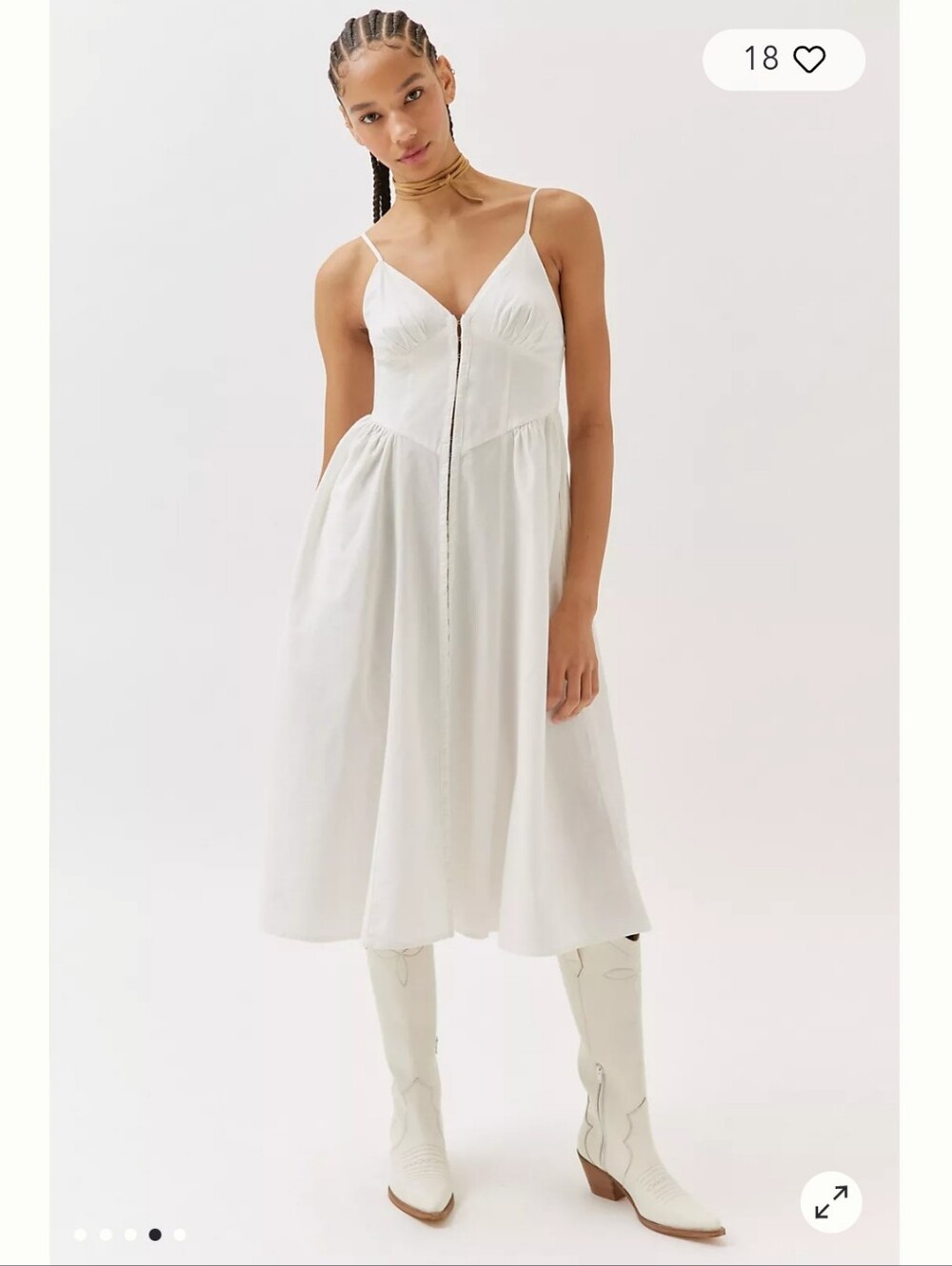Anthropologie Ceder Poplin Midi Dress